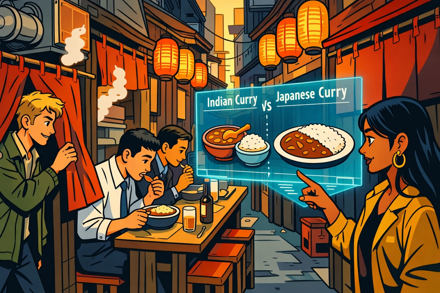 Tokio Curry-Restaurant, Showa-Ära Nostalgie, Ligne Claire