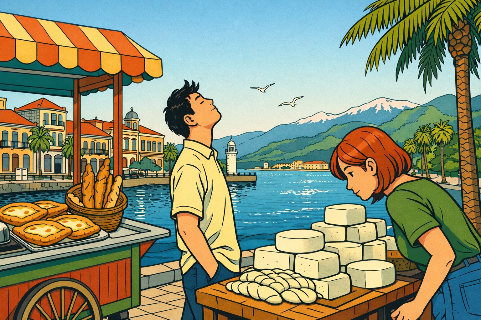 Batumi Hafen am Schwarzen Meer, Ligne Claire