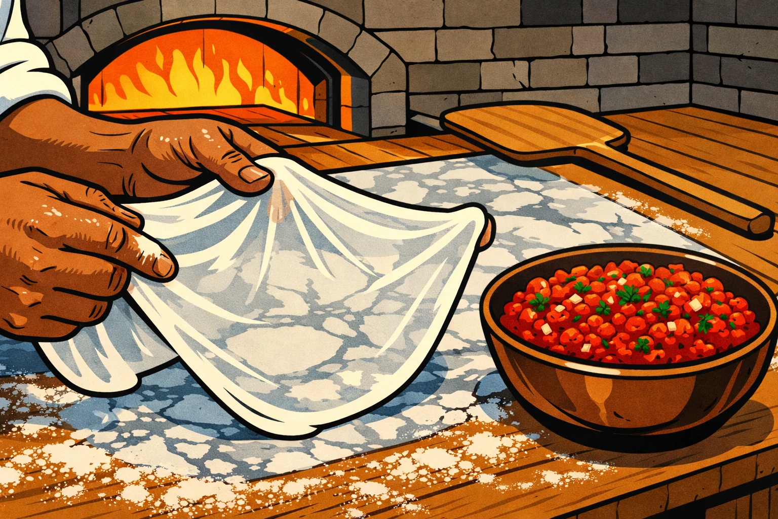 Lammhack, Pul Biber, Petersilie, Teigkugeln, Ligne Claire