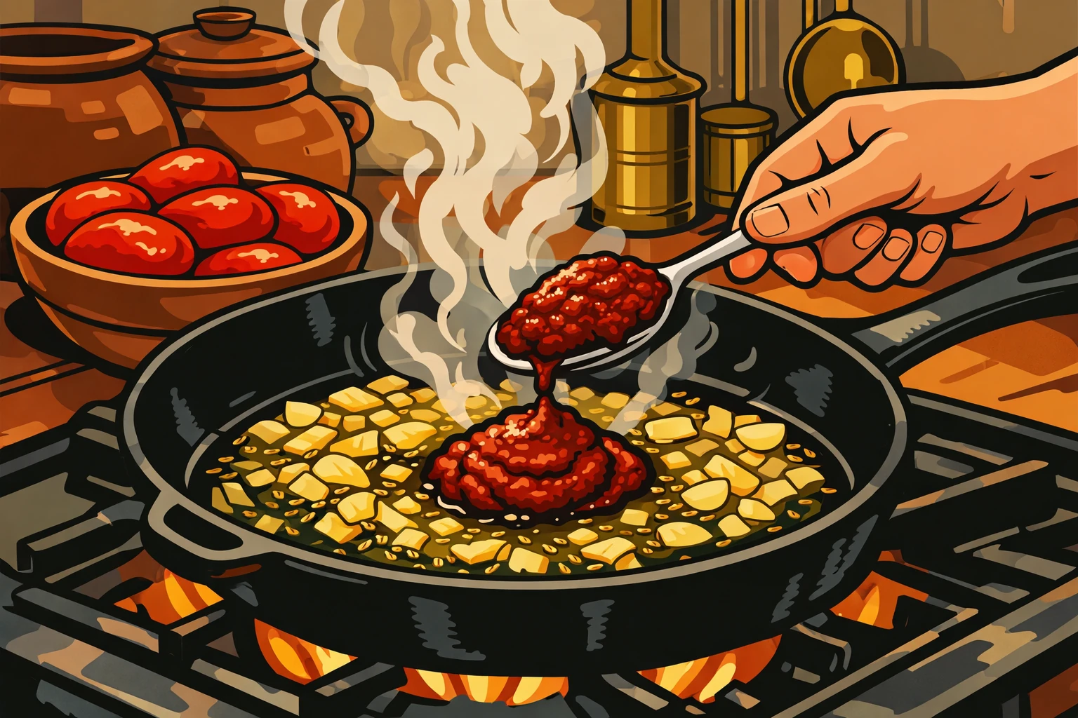 Gewürzmarkt, Harissa, Kreuzkümmel, Ligne Claire